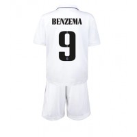 Dres Real Madrid Karim Benzema #9 Domaci za djecu 2022-23 Kratak Rukav (+ kratke hlače)